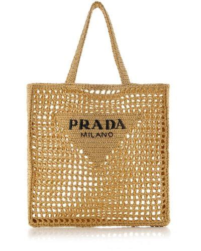 prada straw beach bag|designer prada beach bag.